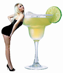 hot Ukraine woman and a giant margarita