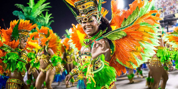 Sexy brown skinned rio carnival babe