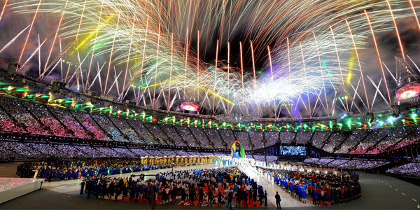 Olympic candidates at the Olympic stadium