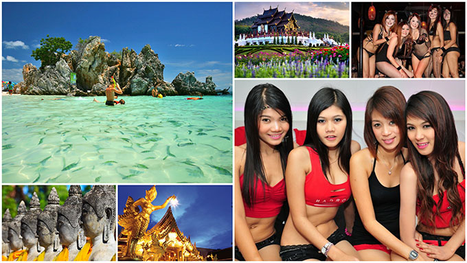 Thailand sceneries and women