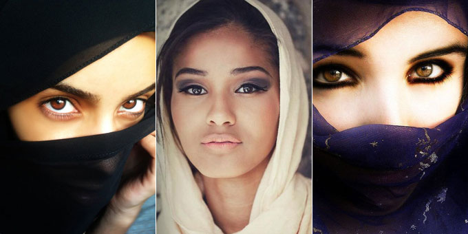 the attractive Muslim women