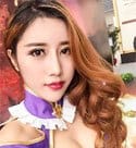 Chinese babe in a cosplay costume