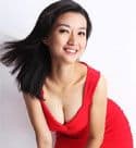 Chinese girl in little red dress