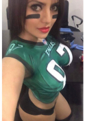 Costa Rican girl sexy in jersey body paint