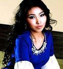 Kazakh girl with pouty lips