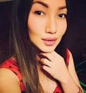 Kazakh lady in red