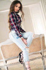 Latvian girl Barbara sexy in blue jeans