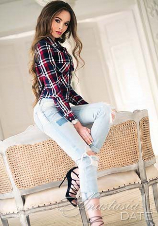 Latvian girl Barbara sexy in blue jeans