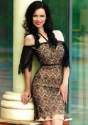 black-haired Ukraine girl with natural beauty