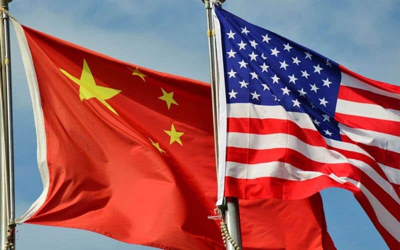 flags of China and America