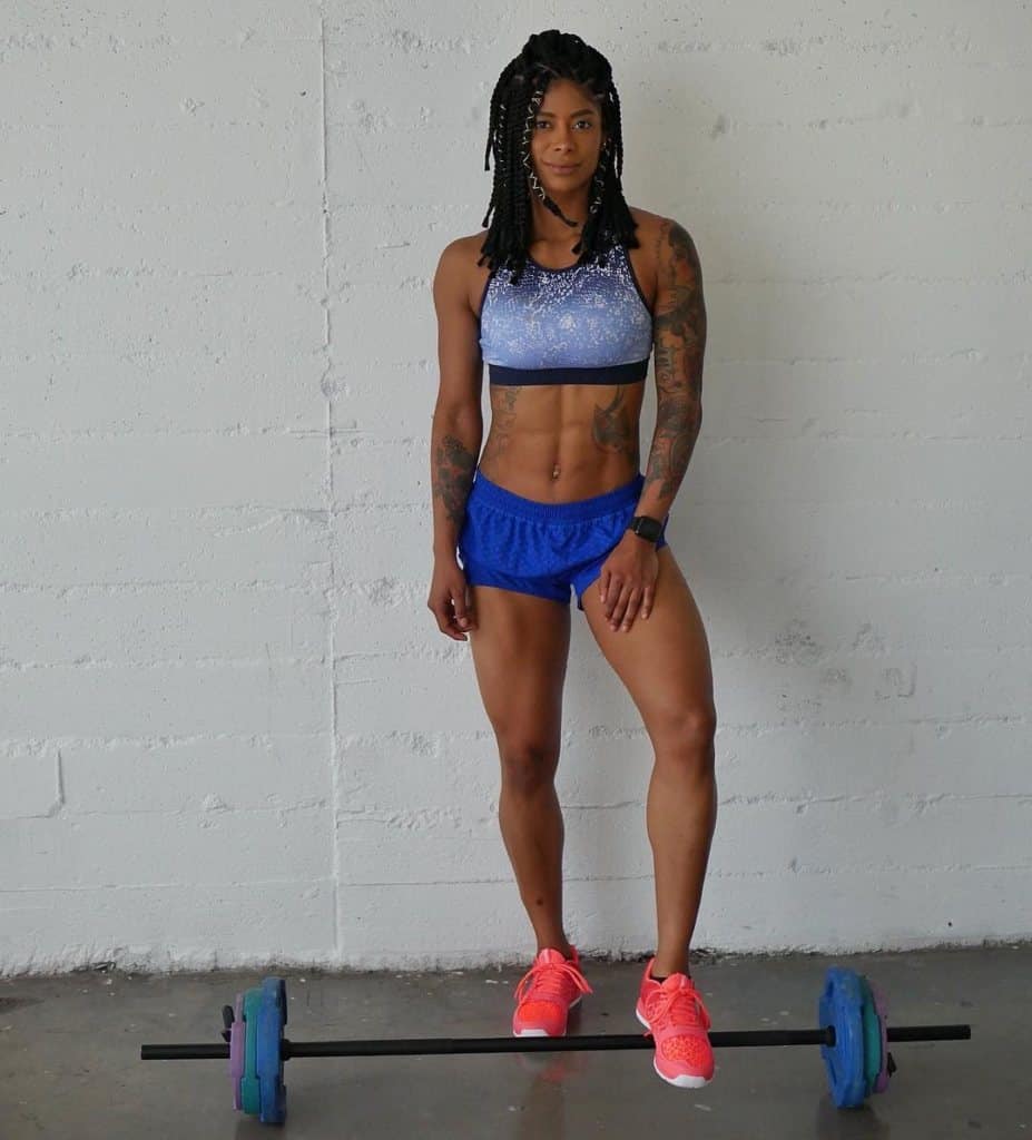 Massy Arias stepping on barbell