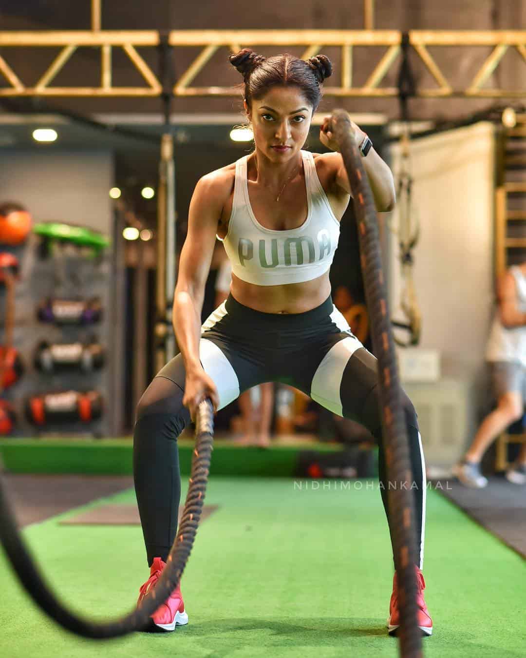 Nidhi Mohan Kamal in the gym