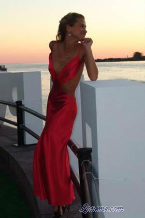 Russian mystery girl in red dress