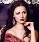 seductive black-haired Ukrainian woman