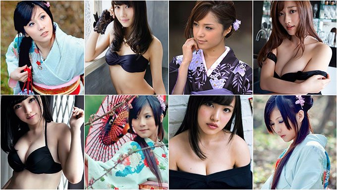 traditional and modern Japanese women