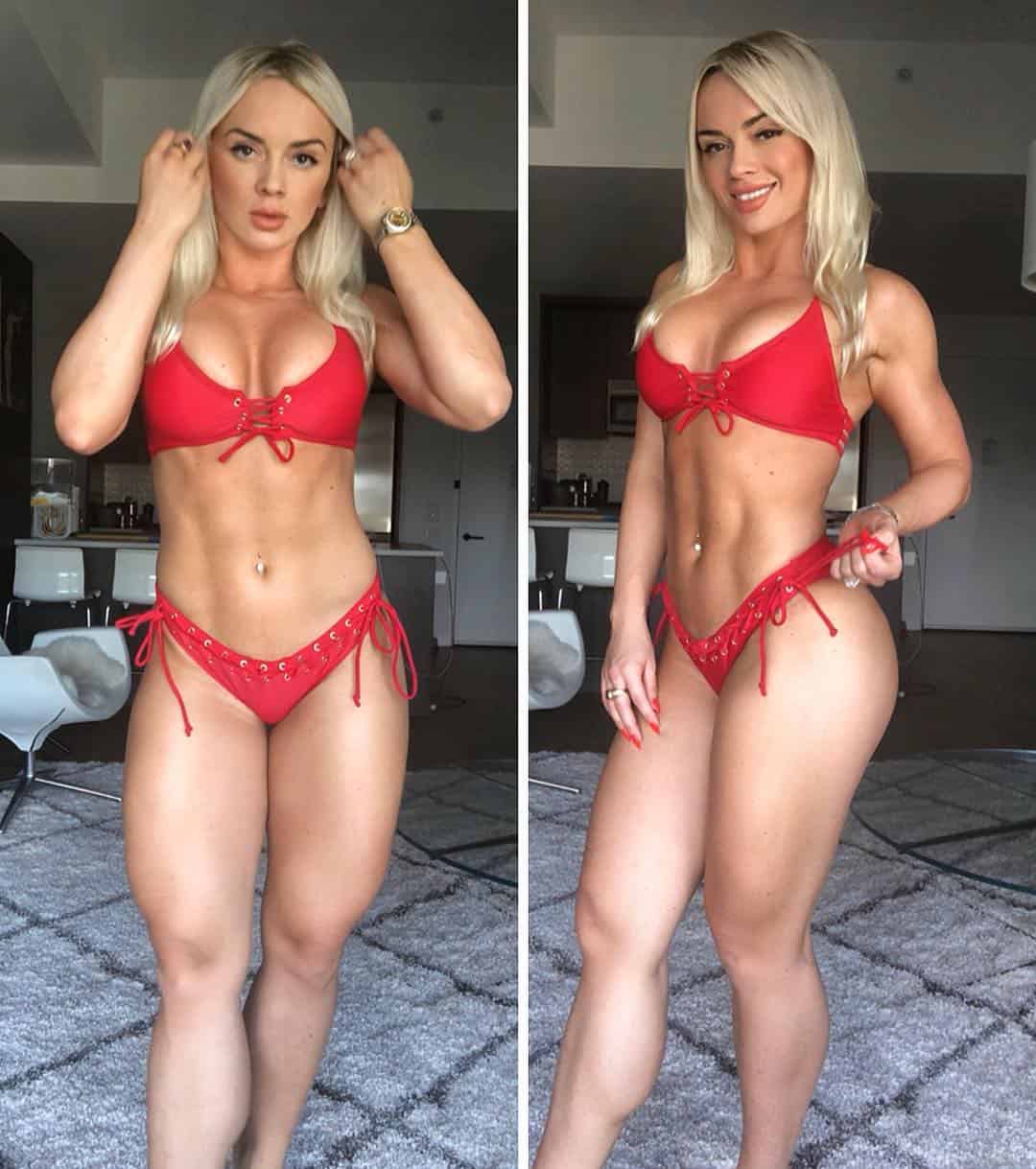 Wioletta Pawluk sizzling in red bikini