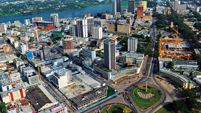 aerial view of Ivory Coast