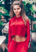 cutie Arab girl in a red sporty clothes