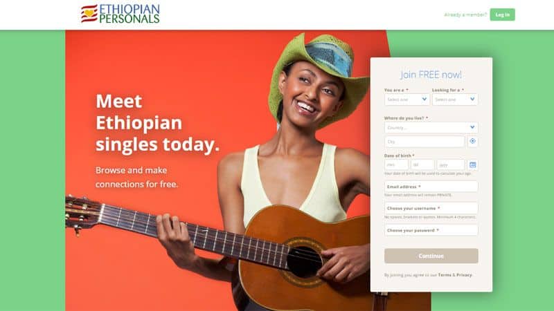 Ethiopian Personals website