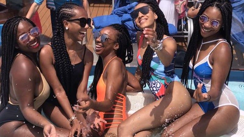 hot Kenyan girls enjoying the water