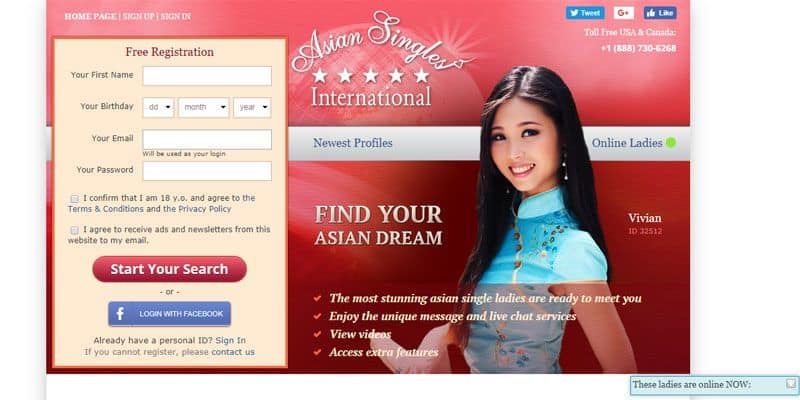 Asian Singles 2day website