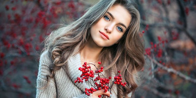 pretty curly-haired Polish girl