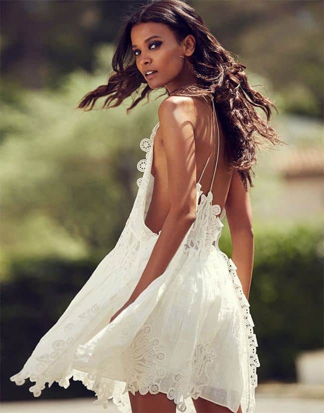 Liya Kebede beautiful in white