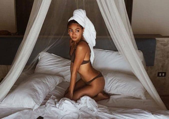 Nadine Lustre hot photo on the bed