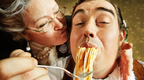 Mammoni and his Italian mother