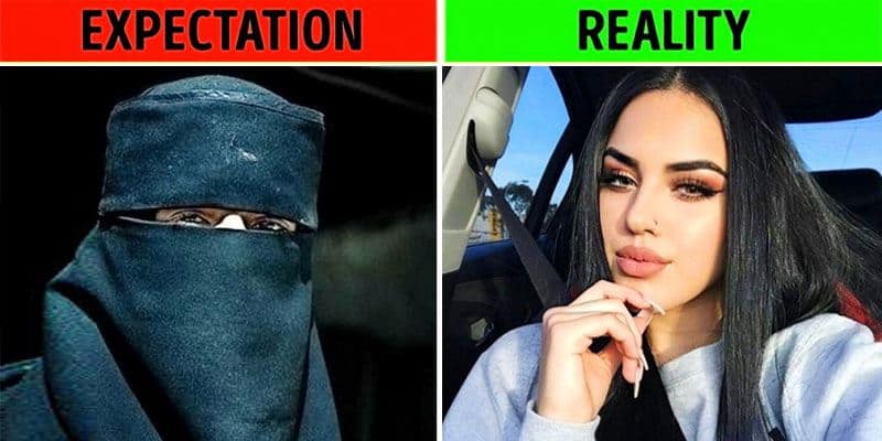 expectation vs reality on Arab girls