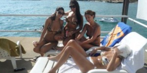 Lebanese bikini girls on the yacht