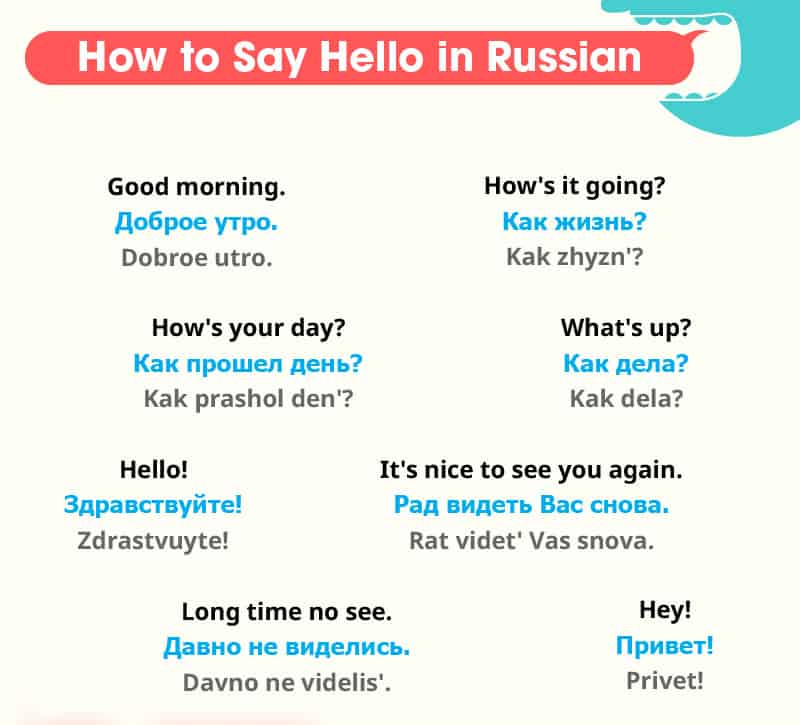 Russian language greetings