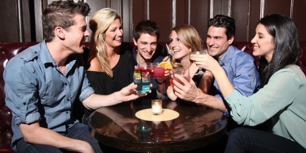 Group of friends at bar in Buenos Aires