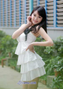 Chinese girl beautiful in white dress