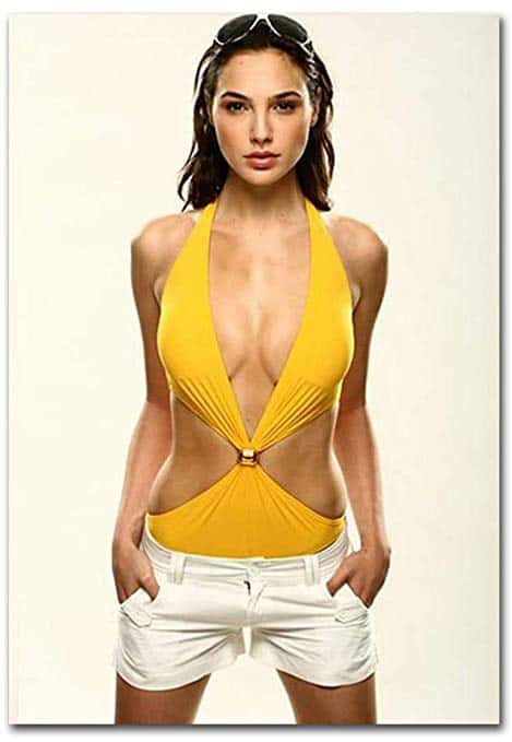 Gal Gadot in sexy yellow bath suit