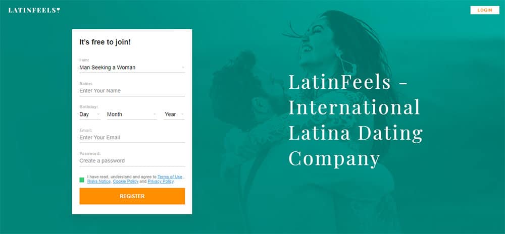 Latin feels dating website front page