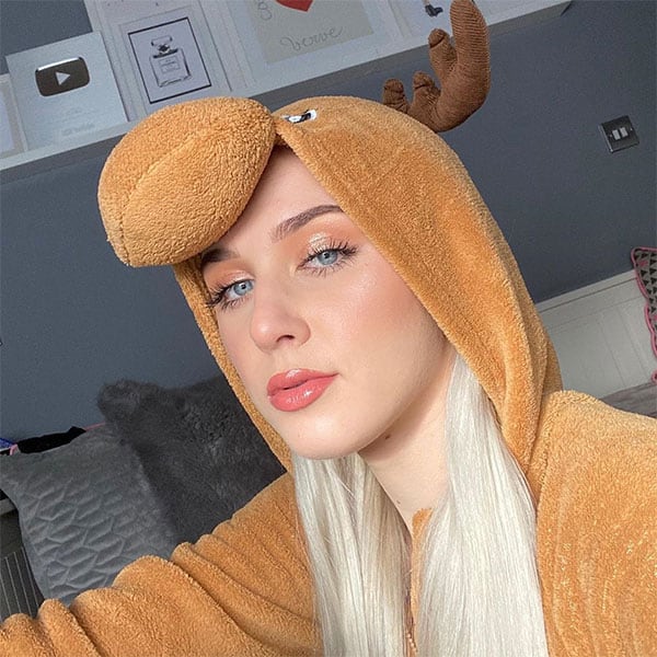 Angelika Oles cute in a moose onesie outfit