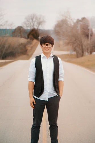 Korean man with glasses