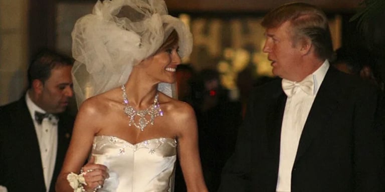 Melania and Donald Trump wedding picture