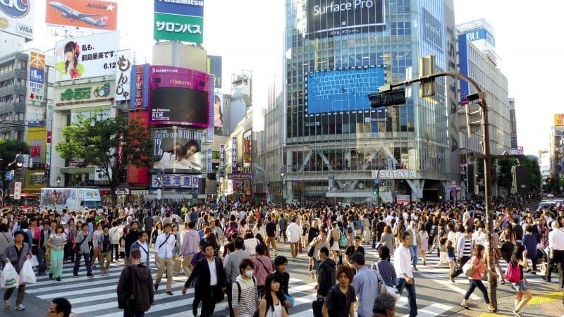 the busy streets of Tokyo, Japan